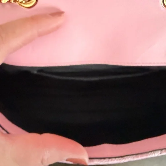 Versace Pink Floral Fabric Shoulder Bag NWOT - Picture 5 of 7